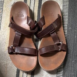 Teva Dark Brown Leather Sandals